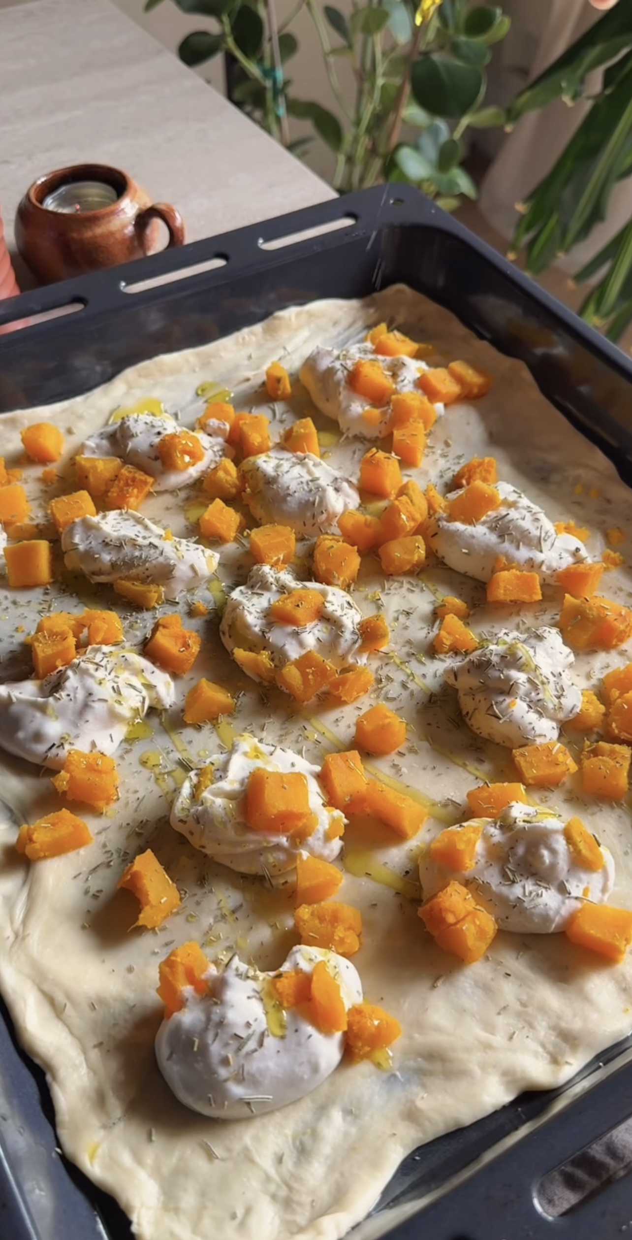 Focaccia zucca e formaggio ricetta step 3