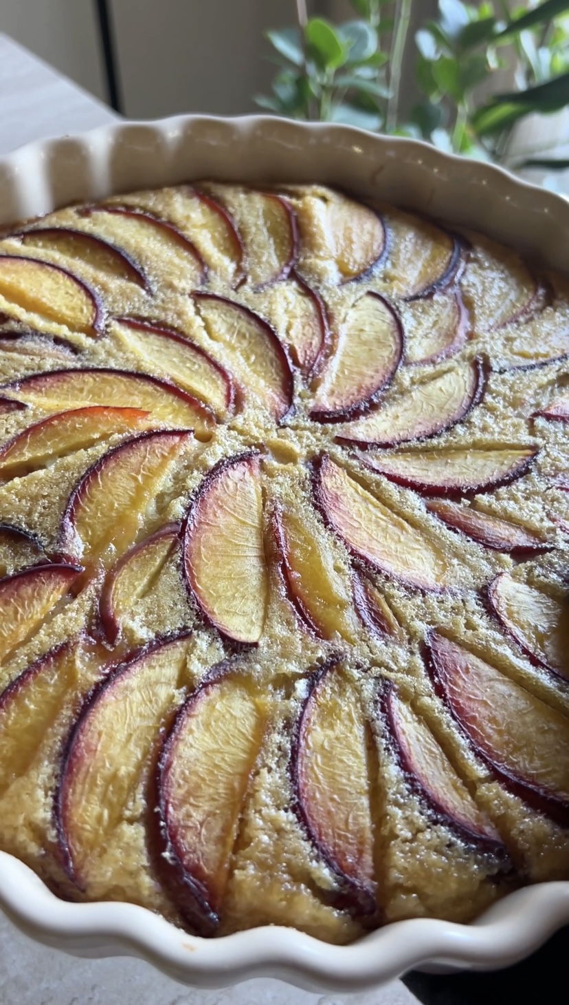 Clafoutis alle pesche ricetta step 4