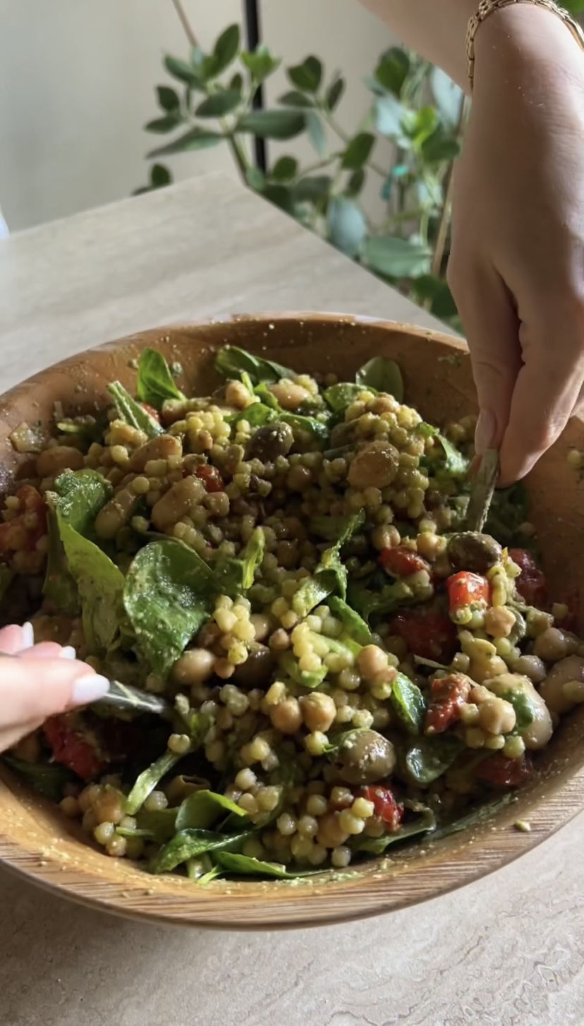 Mix di fregula e legumi al pesto ricetta step 3